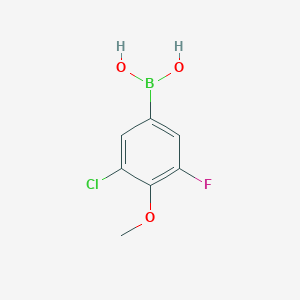 Structure - (3-Chloro-5-fluoro-4-methoxyphenyl)boronic acid, 98%