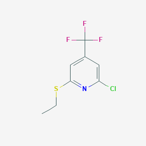 Structure - 2-Chloro-6-(ethylthio)-4-(trifluoromethyl)pyridine, 97%