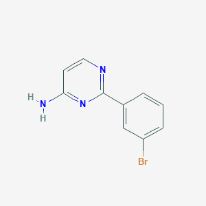 Structure - 2-(3-Bromophenyl)pyrimidin-4-amine, 95%