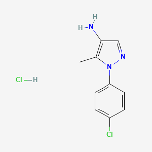 Structure - 1-(4-Chlorophenyl)-5-methyl-1H-pyrazol-4-amine hydrochloride, 95%