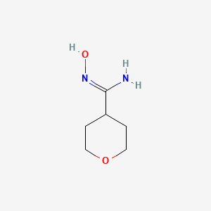 Structure - N'-Hydroxytetrahydro-2H-pyran-4-carboximidamide, 95%