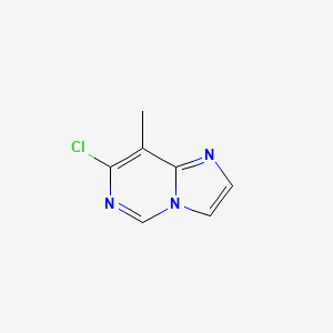 Structure - 7-Chloro-8-methylimidazo[1,2-c]pyrimidine, 95%