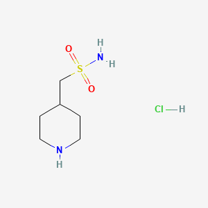 Structure - 1-(4-Piperidinyl)methanesulfonamide hydrochloride, 95%