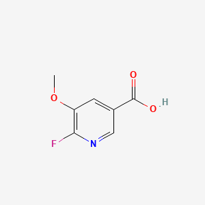 Structure - 6-Fluoro-5-methoxynicotinic acid, 95%