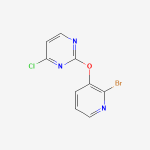 Structure - 2-((2-Bromopyridin-3-yl)oxy)-4-chloropyrimidine, 95+%