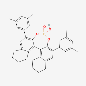 Structure - (11bR)-2,6-Bis(3,5-dimethylphenyl)-4-hydroxy-8,9,10,11,12,13,14,15-octahydrodinaphtho[2,1-d:1',2'-f][1,3,2]dioxaphosphepine 4-oxide, 98%