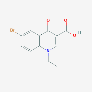 Structure - 6-Bromo-1-ethyl-4-oxo-1,4-dihydroquinoline-3-carboxylic acid, 95%