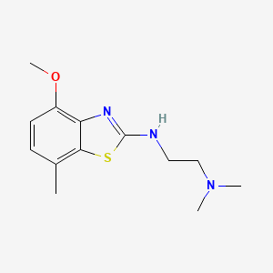 Structure - N1-(4-methoxy-7-methylbenzo[d]thiazol-2-yl)-N2,N2-dimethylethane-1,2-diamine, 95%