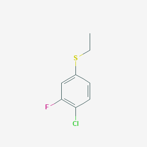 Structure - (4-Chloro-3-fluorophenyl)(ethyl)sulfane, 97%