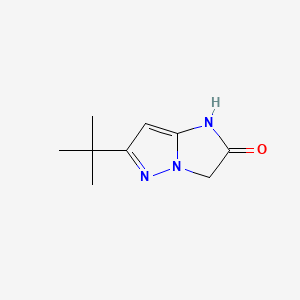 Structure - 6-(tert-Butyl)-1H-imidazo[1,2-b]pyrazol-2(3H)-one, 95+%