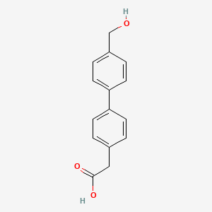 Structure - 2-(4'-(Hydroxymethyl)-[1,1'-biphenyl]-4-yl)acetic acid, 95%
