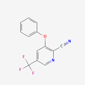 Structure - 3-Phenoxy-5-(trifluoromethyl)picolinonitrile, 95%