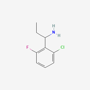 Structure - 1-(2-Chloro-6-fluorophenyl)propan-1-amine, 98%
