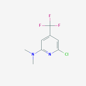 Structure - 6-Chloro-N,N-dimethyl-4-(trifluoromethyl)pyridin-2-amine, 90%