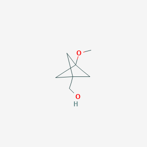 Structure - (3-Methoxybicyclo[1.1.1]pentan-1-yl)methanol, 97%