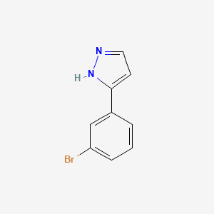 Structure - 5-(3-Bromophenyl)-1H-pyrazole, 95%