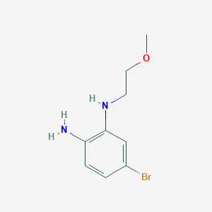 Structure - 5-Bromo-1-n-(2-methoxyethyl)benzene-1,2-diamine, 95%