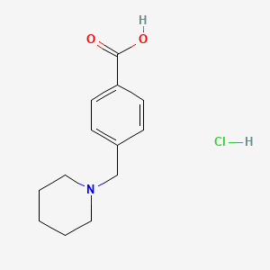 Structure - 4-[(Piperidin-1-yl)methyl]benzoic acid hydrochloride, 95%
