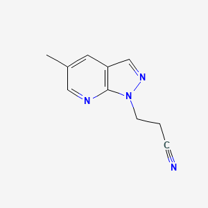 Structure - 3-(5-Methyl-1H-pyrazolo[3,4-b]pyridin-1-yl)propanenitrile, 95%