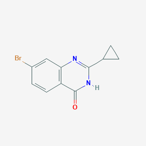 Structure - 7-Bromo-2-cyclopropylquinazolin-4(3H)-one, 95%