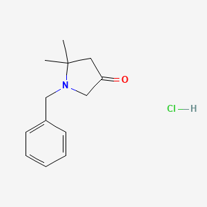 Structure - 1-Benzyl-5,5-dimethylpyrrolidin-3-one hydrochloride, 95%