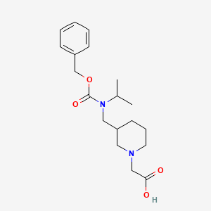 Structure - 2-(3-((((Benzyloxy)carbonyl)(isopropyl)amino)methyl)piperidin-1-yl)acetic acid, 97%