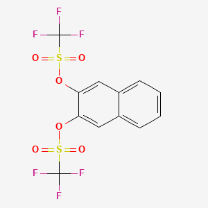 Structure - Naphthalene-2,3-diyl bis(trifluoromethanesulfonate), 98%