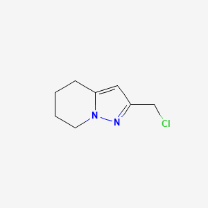 Structure - 2-(Chloromethyl)-4H,5H,6H,7H-pyrazolo[1,5-a]pyridine, 95%