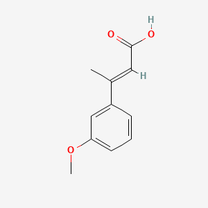 Structure - (E)-3-(3-Methoxyphenyl)but-2-enoic acid, 95%