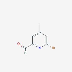 Structure - 6-Bromo-4-methylpicolinaldehyde, 95%