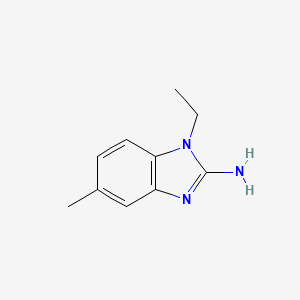 Structure - 1-Ethyl-5-methyl-1H-1,3-benzodiazol-2-amine, 95%