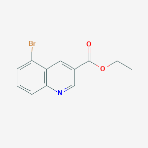 Structure - Ethyl 5-bromoquinoline-3-carboxylate, 98%