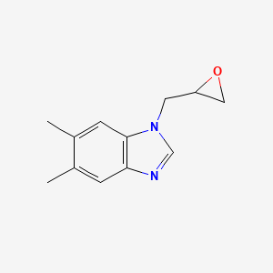 Structure - 5,6-Dimethyl-1-[(oxiran-2-yl)methyl]-1H-1,3-benzodiazole, 95%