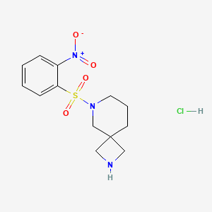 Structure - 6-((2-Nitrophenyl)sulfonyl)-2,6-diazaspiro[3.5]nonane hydrochloride, 94%