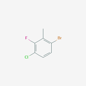 Structure - 1-Bromo-4-chloro-3-fluoro-2-methylbenzene, 95%