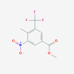 Structure - Methyl 4-methyl-3-nitro-5-(trifluoromethyl)benzoate, 95%