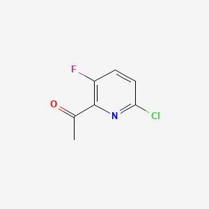 Structure - 1-(6-Chloro-3-fluoropyridin-2-yl)ethanone, 95%