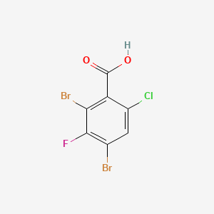 Structure - 2,4-Dibromo-6-chloro-3-fluorobenzoic acid, 95%