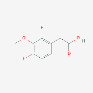 Structure - 2-(2,4-Difluoro-3-methoxyphenyl)acetic acid, 95+%
