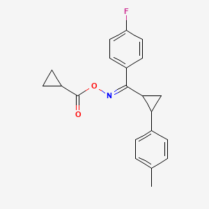 Structure - (Z)-[(4-Fluorophenyl)[2-(4-methylphenyl)cyclopropyl]methylidene]amino cyclopropanecarboxylate, 90%