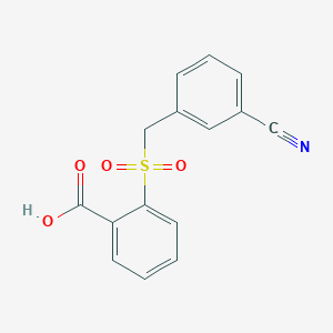 Structure - 2-[(3-Cyanophenyl)methanesulfonyl]benzoic acid, 95%