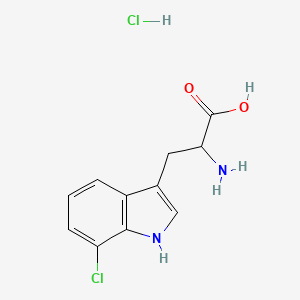 Structure - 2-Amino-3-(7-chloro-1H-indol-3-yl)propanoic acid (hydrochloride), 95%