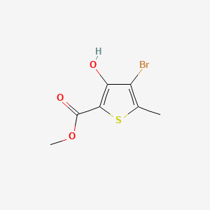 Structure - Methyl 4-bromo-3-hydroxy-5-methylthiophene-2-carboxylate, 95%