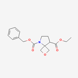 Structure - 5-BENZYL 8-ETHYL 2-OXA-5-AZASPIRO[3.4]OCTANE-5,8-DICARBOXYLATE, 95%
