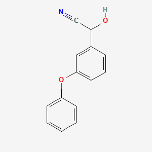 Structure - 2-Hydroxy-2-(3-phenoxyphenyl)acetonitrile, 95%