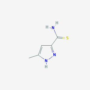 Structure - 5-Methyl-1H-pyrazole-3-carbothioamide, 95%