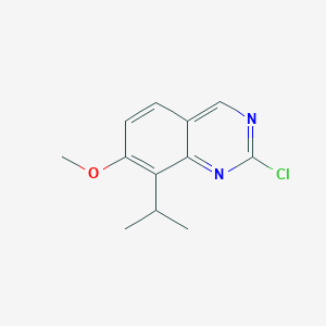 Structure - 2-Chloro-8-isopropyl-7-methoxyquinazoline, 97%