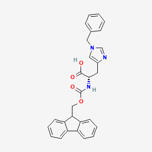 Structure - Fmoc-His(Bzl)-OH, 95%