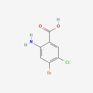 Structure - 2-Amino-4-bromo-5-chlorobenzoic acid, 95%