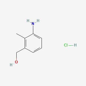 Structure - (3-Amino-2-methylphenyl)methanol hydrochloride, 95%